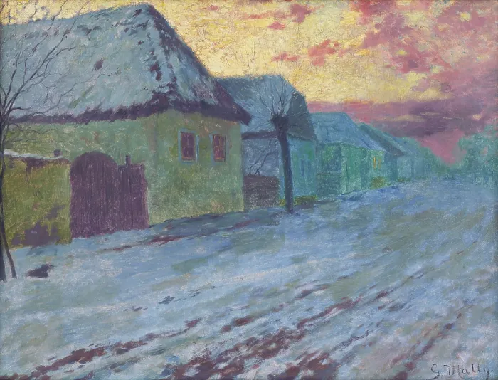 Framed Print : Sunset in Pezinok, around 1905. Creator: Gustav Mally Framed Print : Sunset in Pezinok, around 1905. Creator: Gustav Mally