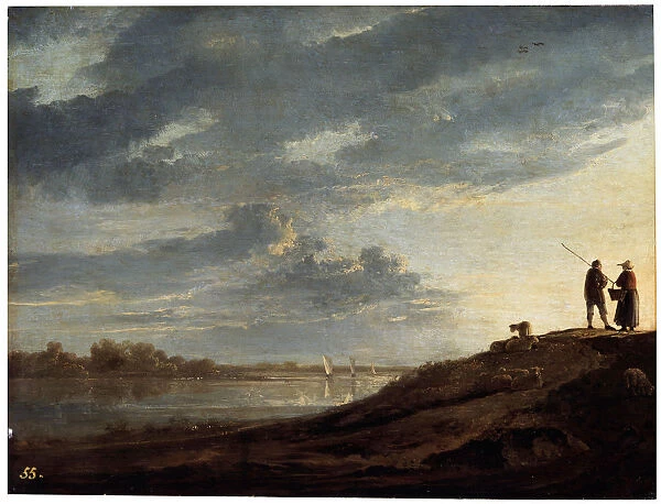 Sunset over the River, 1650s. Artist: Aelbert Cuyp
