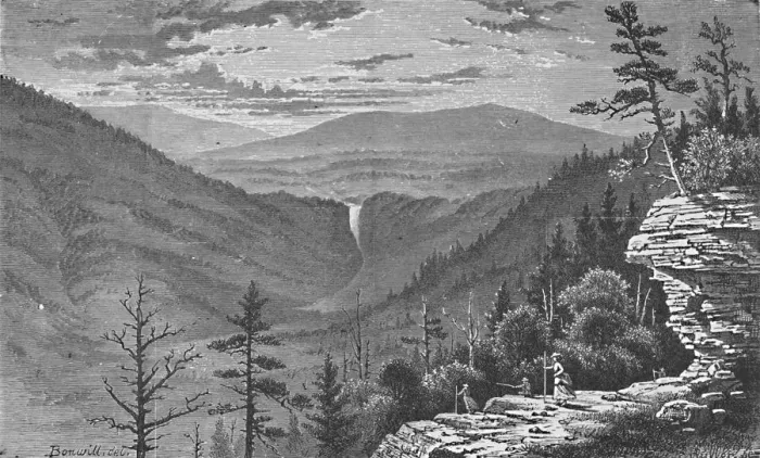 Framed Print : Sunset Rock, Catskill Mountains, 1883. Artist: Charles E. H Bonwill Framed Print : Sunset Rock, Catskill Mountains, 1883. Artist: Charles E. H Bonwill