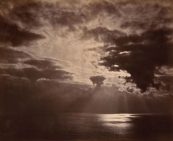 Sunset at Sea, 1860s. Creator: Colonel Stuart Wortley