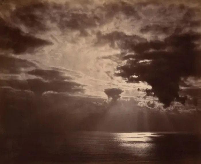 Framed Print : Sunset at Sea, 1860s. Creator: Colonel Stuart Wortley