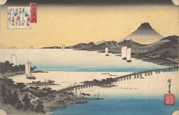 Framed Print : Sunset at Seta. Creator: Ando Hiroshige Framed Print : Sunset at Seta. Creator: Ando Hiroshige