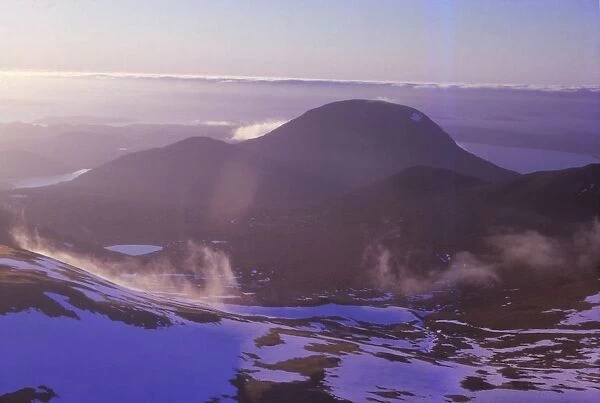 Sunset from slopes of An Teallach, Ross-Shire, Scotland in April, 20th century. Artist: CM Dixon