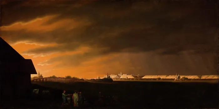 Framed Print : Sunset over Tobolsk, after 1820. Creator: Jan Krzysztof Damel Framed Print : Sunset over Tobolsk, after 1820. Creator: Jan Krzysztof Damel