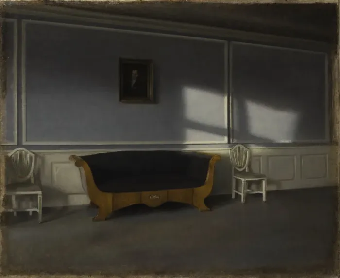 Framed Print : Sunshine in the Drawing Room III, 1905. Creator: Hammershoi, Vilhelm (1864-1916) Framed Print : Sunshine in the Drawing Room III, 1905. Creator: Hammershoi, Vilhelm (1864-1916)