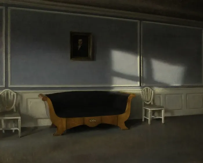 Framed Print : Sunshine in the Drawingroom III, late 19th-early 20th century. Creator: Vilhelm Hammershoi Framed Print : Sunshine in the Drawingroom III, late 19th-early 20th century. Creator: Vilhelm Hammershoi