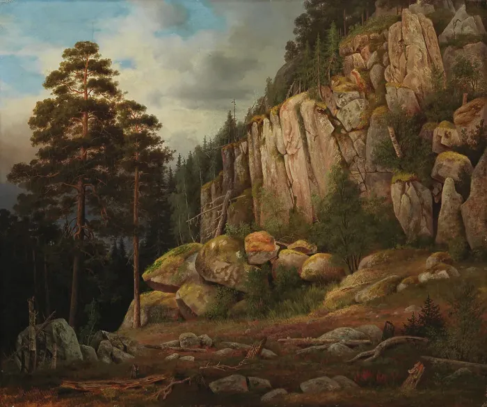 Framed Print : Suopeltovuori in Haminalahti, 1867. Creator: Magnus von Wright Framed Print : Suopeltovuori in Haminalahti, 1867. Creator: Magnus von Wright