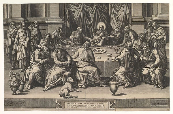 The Last Supper, 1551. Creator: Giorgio Ghisi