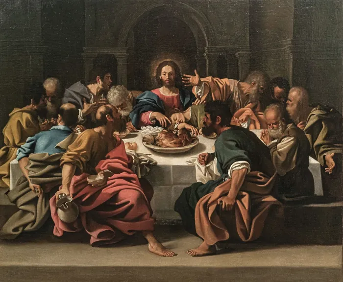 Framed Print : The Last Supper, 1611. Creator: Schedone (Schidone), Bartolomeo (1570-1615) Framed Print : The Last Supper, 1611. Creator: Schedone (Schidone), Bartolomeo (1570-1615)
