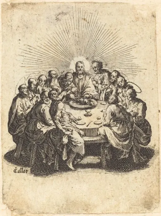 Framed Print : The Last Supper, 1618. Creator: Jacques Callot Framed Print : The Last Supper, 1618. Creator: Jacques Callot