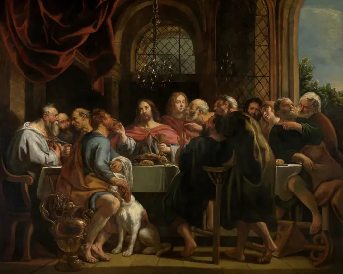 Framed Print : The Last Supper, 1654-1655. Creator: Jacob Jordaens I Framed Print : The Last Supper, 1654-1655. Creator: Jacob Jordaens I