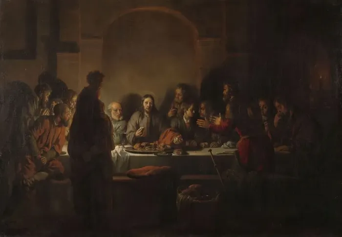 Framed Print : The Last Supper, 1664. Creator: Gerbrand van den Eeckhout Framed Print : The Last Supper, 1664. Creator: Gerbrand van den Eeckhout