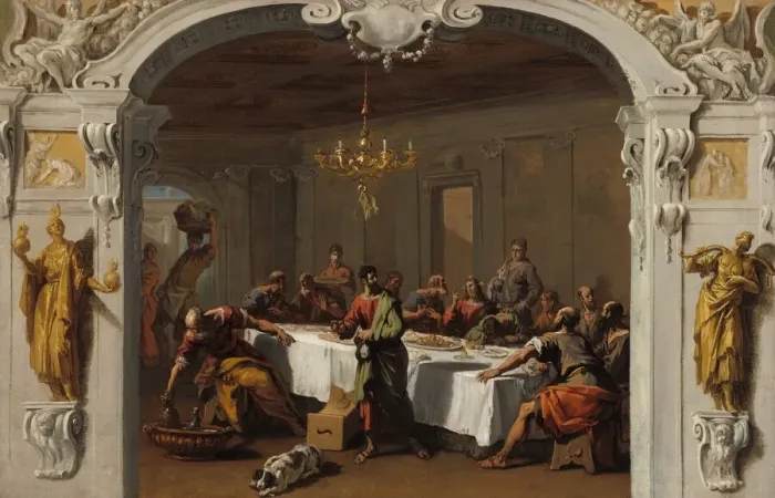 Framed Print : The Last Supper, 1713 / 1714. Creator: Sebastiano Ricci Framed Print : The Last Supper, 1713 / 1714. Creator: Sebastiano Ricci