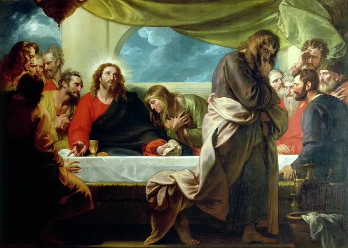 Framed Print : The Last Supper, 1786. Creator: Benjamin West Framed Print : The Last Supper, 1786. Creator: Benjamin West