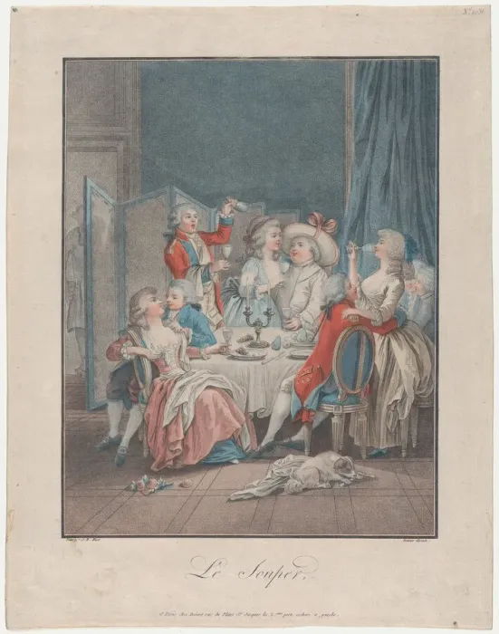 Framed Print : The Supper, 1787-93. Creator: Louis Marin Bonnet Framed Print : The Supper, 1787-93. Creator: Louis Marin Bonnet