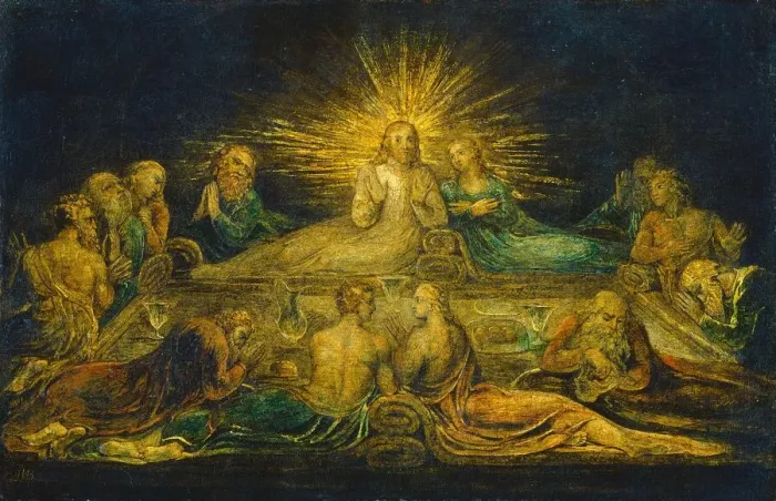 Framed Print : The Last Supper, 1799. Creator: William Blake Framed Print : The Last Supper, 1799. Creator: William Blake