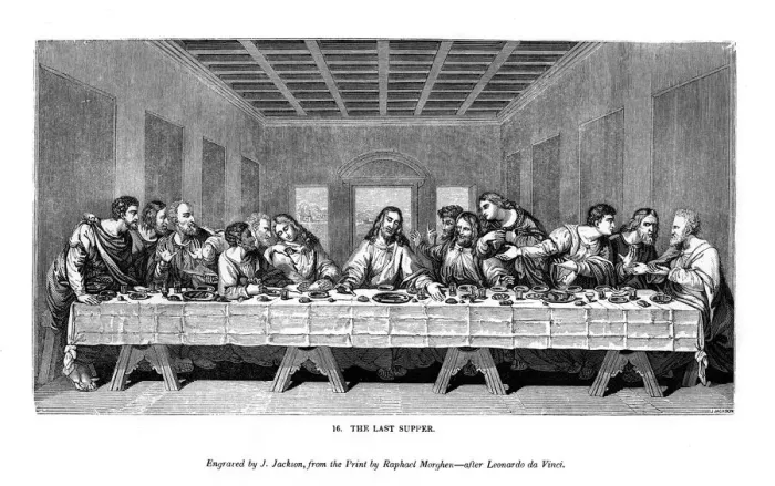 Framed Print : The Last Supper, 1843. Artist: J Jackson Framed Print : The Last Supper, 1843. Artist: J Jackson