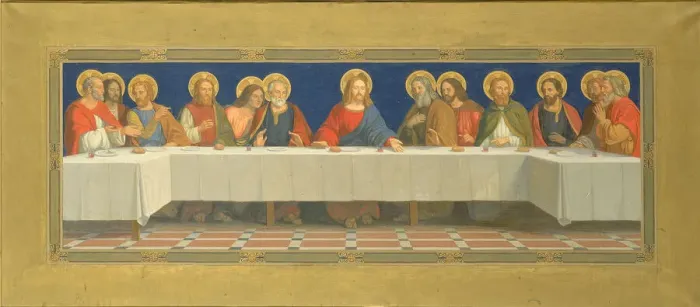 Framed Print : The Last Supper, 1915-1925. Creator: H. Siddons Mowbray Framed Print : The Last Supper, 1915-1925. Creator: H. Siddons Mowbray