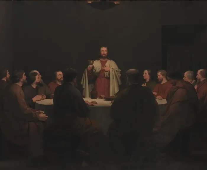 Framed Print : The Last Supper. Altarpiece, 1829. Creator: CW Eckersberg Framed Print : The Last Supper. Altarpiece, 1829. Creator: CW Eckersberg