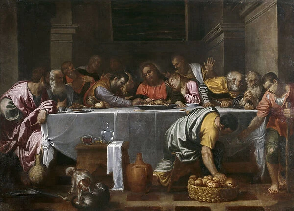 The Last Supper. Artist: Carracci, Agostino (1557-1602)