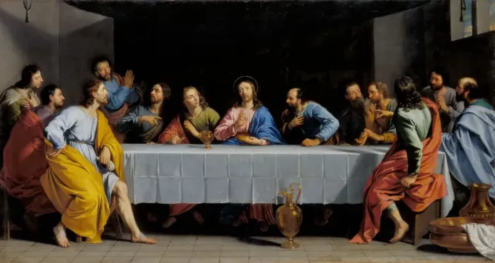 Framed Print : The Last Supper. Artist: Champaigne, Philippe, de (1602-1674) Framed Print : The Last Supper. Artist: Champaigne, Philippe, de (1602-1674)