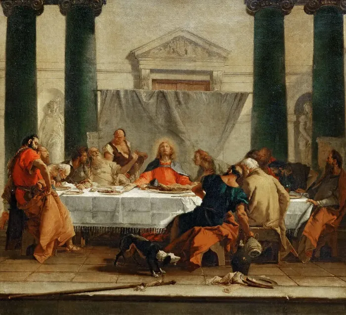 Framed Print : The Last Supper. Artist: Tiepolo, Giambattista (1696-1770) Framed Print : The Last Supper. Artist: Tiepolo, Giambattista (1696-1770)
