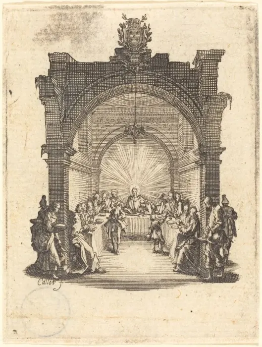 Framed Print : The Last Supper, c. 1624 / 1625. Creator: Jacques Callot Framed Print : The Last Supper, c. 1624 / 1625. Creator: Jacques Callot
