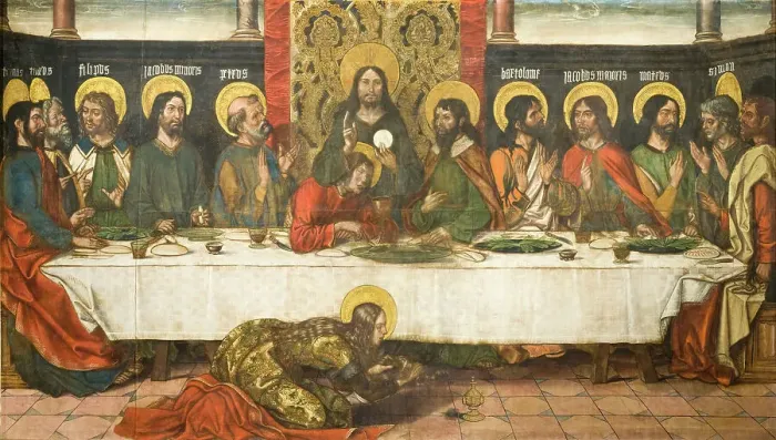 Framed Print : The Last Supper, between c1495 and c1500. Creator: Pedro Berruguete Framed Print : The Last Supper, between c1495 and c1500. Creator: Pedro Berruguete