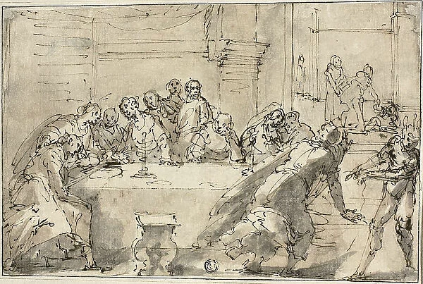 Last Supper, c.1622. Creator: Giulio Benso