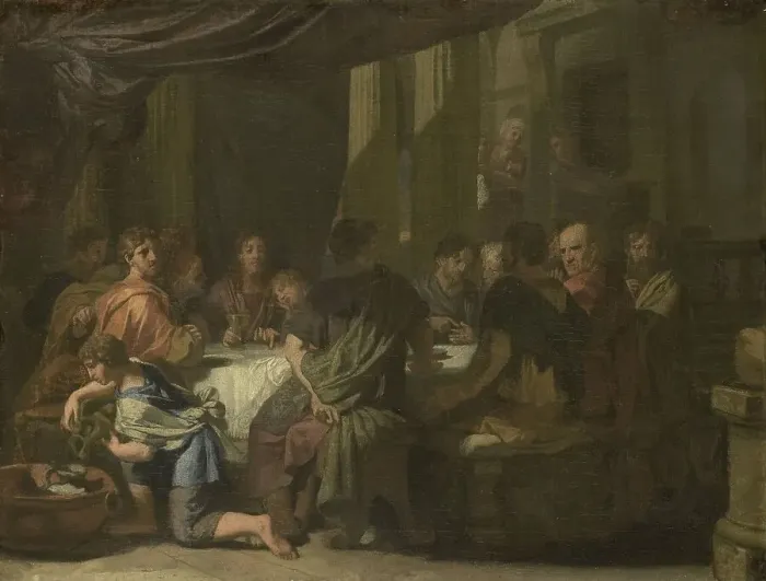 Framed Print : The Last Supper, c.1664-c.1665. Creator: Gerard de Lairesse Framed Print : The Last Supper, c.1664-c.1665. Creator: Gerard de Lairesse
