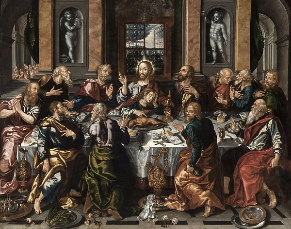 The Last Supper, ca 1588. Creator: Vazquez, Alonso (c. 1540-1608)