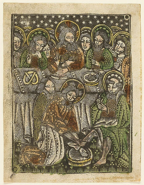 The Last Supper and Christ Washing the Feet of the Apostles, 1460-65. Creator: Unknown