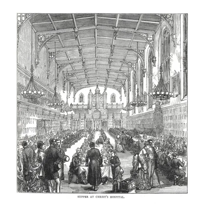 Framed Print : Supper at Christs Hospital, 1878 Framed Print : Supper at Christs Hospital, 1878