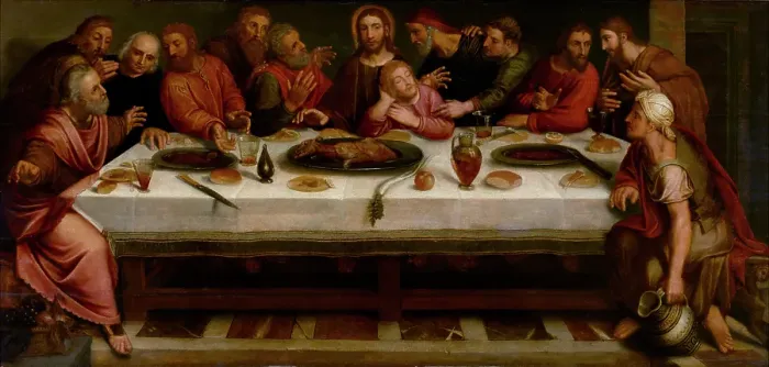 Framed Print : The Last Supper. Creator: Willem Key Framed Print : The Last Supper. Creator: Willem Key