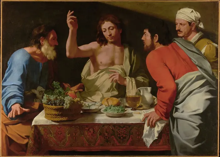 Framed Print : The Supper at Emmaus, about 1615-1625. Creator: Bartolomeo Cavarozzi Framed Print : The Supper at Emmaus, about 1615-1625. Creator: Bartolomeo Cavarozzi