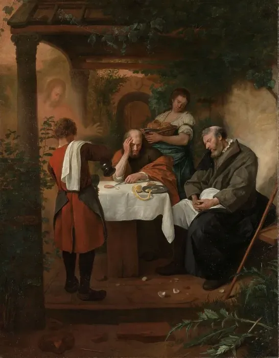 Framed Print : Supper at Emmaus, c.1665-c.1668. Creator: Jan Steen Framed Print : Supper at Emmaus, c.1665-c.1668. Creator: Jan Steen