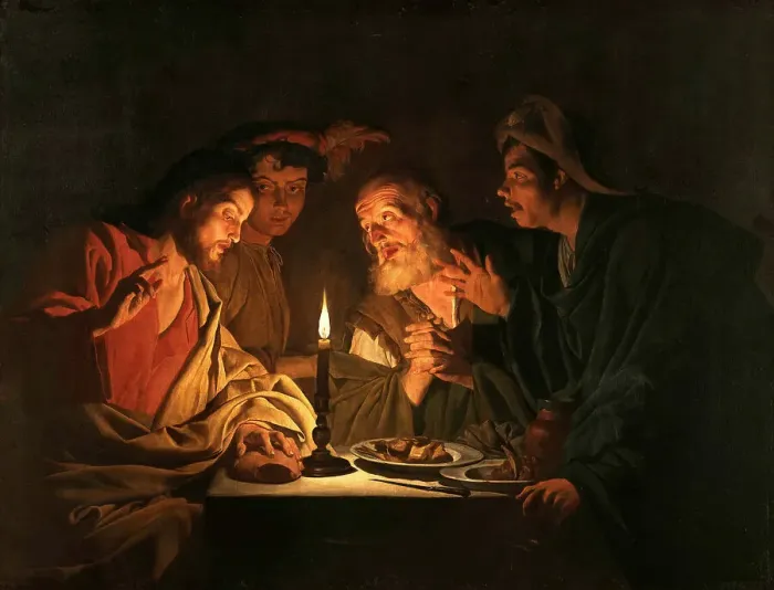 Framed Print : The Supper at Emmaus, ca 1635-1640. Creator: Stomer, Matthias (ca.1600-after 1650) Framed Print : The Supper at Emmaus, ca 1635-1640. Creator: Stomer, Matthias (ca.1600-after 1650)