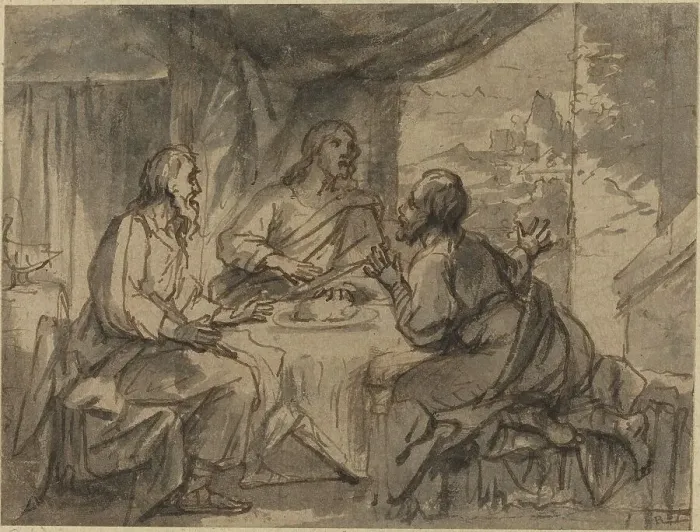Framed Print : Supper at Emmaus. Creator: Abraham Jansz van Diepenbeeck Framed Print : Supper at Emmaus. Creator: Abraham Jansz van Diepenbeeck