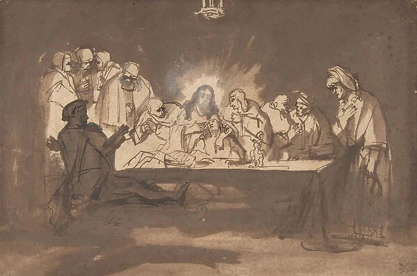 Last Supper, late 1650s. Creator: Philip Koninck