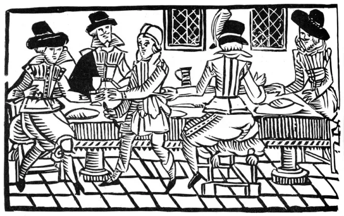 Framed Print : A supper party, early 17th century, (1893) Framed Print : A supper party, early 17th century, (1893)