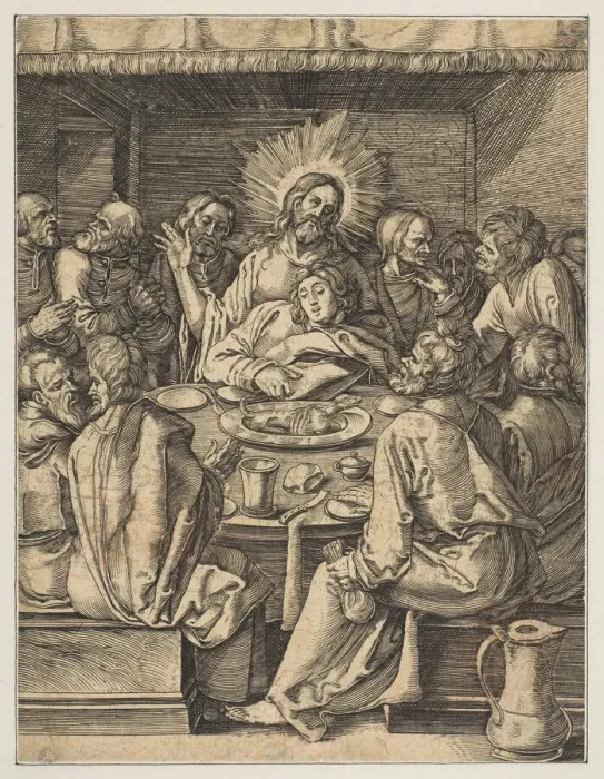 Framed Print : The Last Supper, from The Small Passion (copy). n. d. Creator: Abraham Waesberge Framed Print : The Last Supper, from The Small Passion (copy). n. d. Creator: Abraham Waesberge