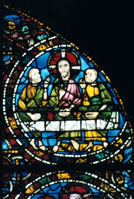 Framed Print : The Last Supper, stained glass, Chartres Cathedral, France, 1194-1260 Framed Print : The Last Supper, stained glass, Chartres Cathedral, France, 1194-1260