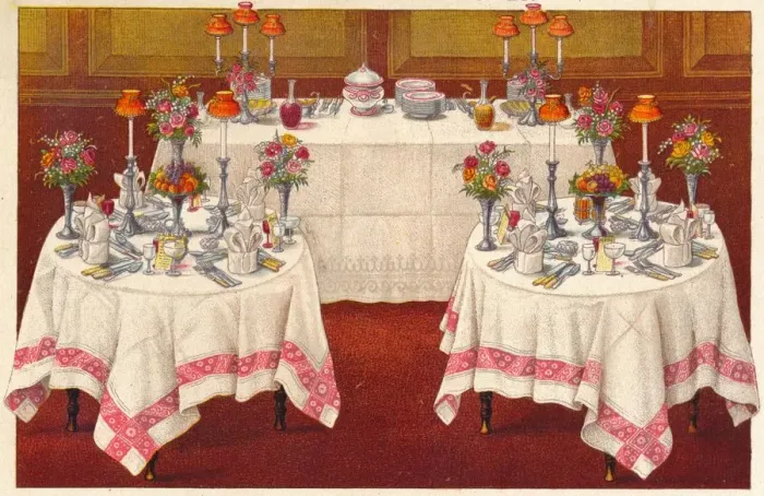 Framed Print : Supper Tables with Buffet, c1907. Creator: Unknown Framed Print : Supper Tables with Buffet, c1907. Creator: Unknown