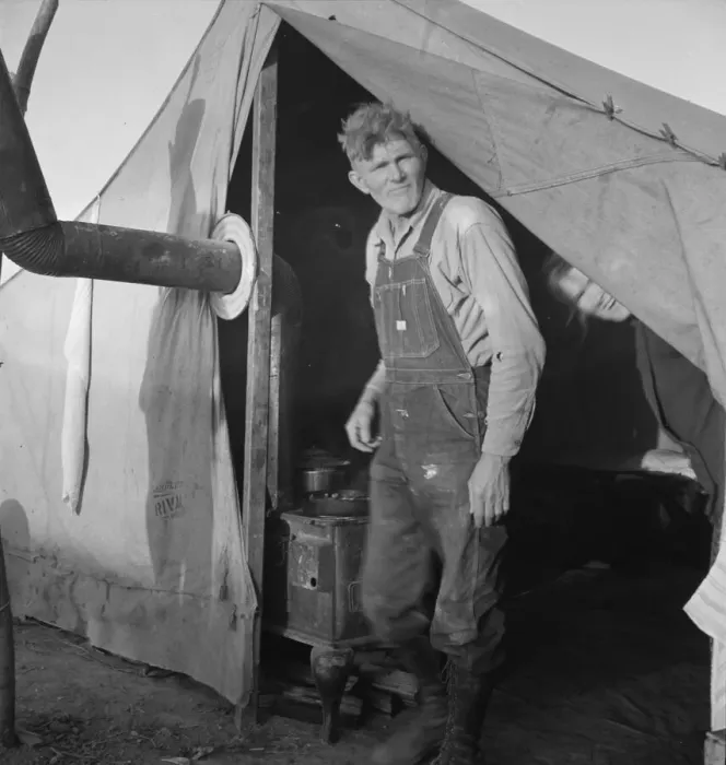 Framed Print : Supper time in FSA migratory emergency camp... the pea fields, Calipatria, CA, 1939. Creator: Dorothea Lange Framed Print : Supper time in FSA migratory emergency camp... the pea fields, Calipatria, CA, 1939. Creator: Dorothea Lange