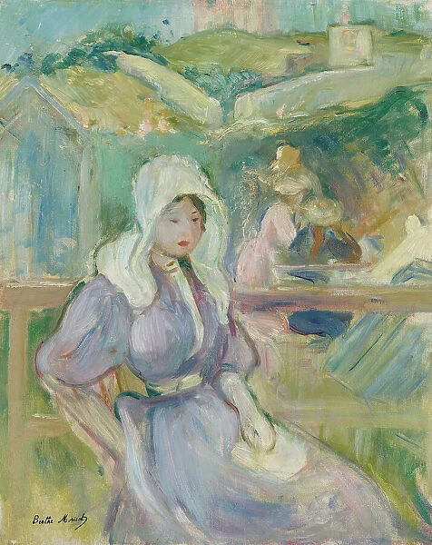 Sur la Plage aPortrieux, 1894. Creator: Morisot, Berthe (1841-1895)