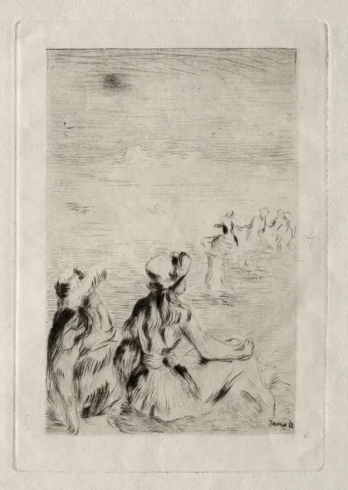 Framed Print : Sur la plage, a Berneval. Creator: Pierre-Auguste Renoir (French, 1841-1919) Framed Print : Sur la plage, a Berneval. Creator: Pierre-Auguste Renoir (French, 1841-1919)
