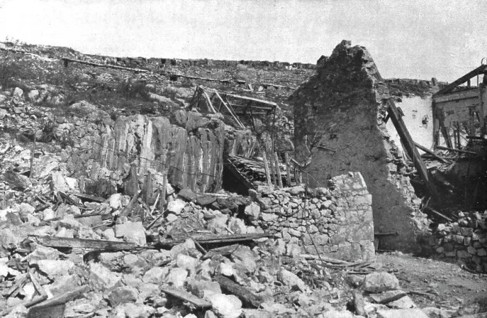 Framed Print : Sur le front Italien; Sur le Carso, avant l'offensive autrichienne: les ruines du... 1916 (1924) Creator: Unknown Framed Print : Sur le front Italien; Sur le Carso, avant l'offensive autrichienne: les ruines du... 1916 (1924) Creator: Unknown