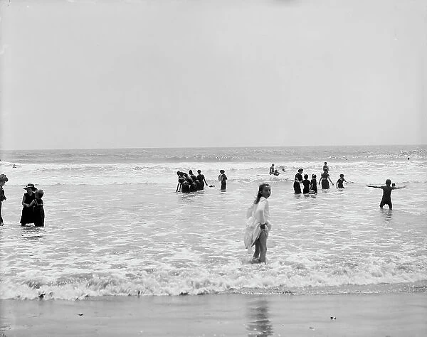 Surf bathing, between 1900 and 1905. Creator: Unknown