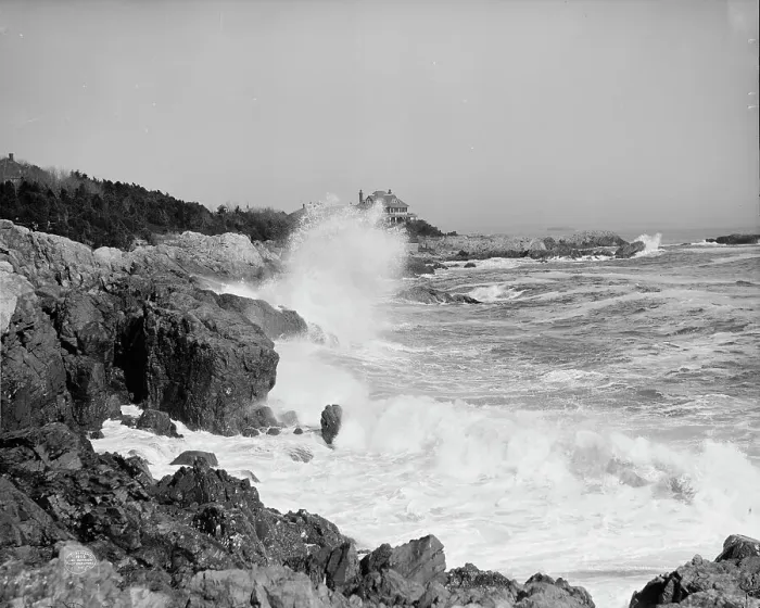 Framed Print : Surf at Marblehead Neck, Mass. c1905. Creator: Unknown Framed Print : Surf at Marblehead Neck, Mass. c1905. Creator: Unknown