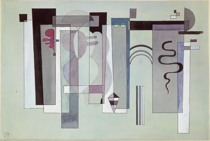Framed Print : Surfaces reunies (Reunited Surfaces), 1934. Creator: Kandinsky, Wassily Vasilyevich (1866-1944) Framed Print : Surfaces reunies (Reunited Surfaces), 1934. Creator: Kandinsky, Wassily Vasilyevich (1866-1944)